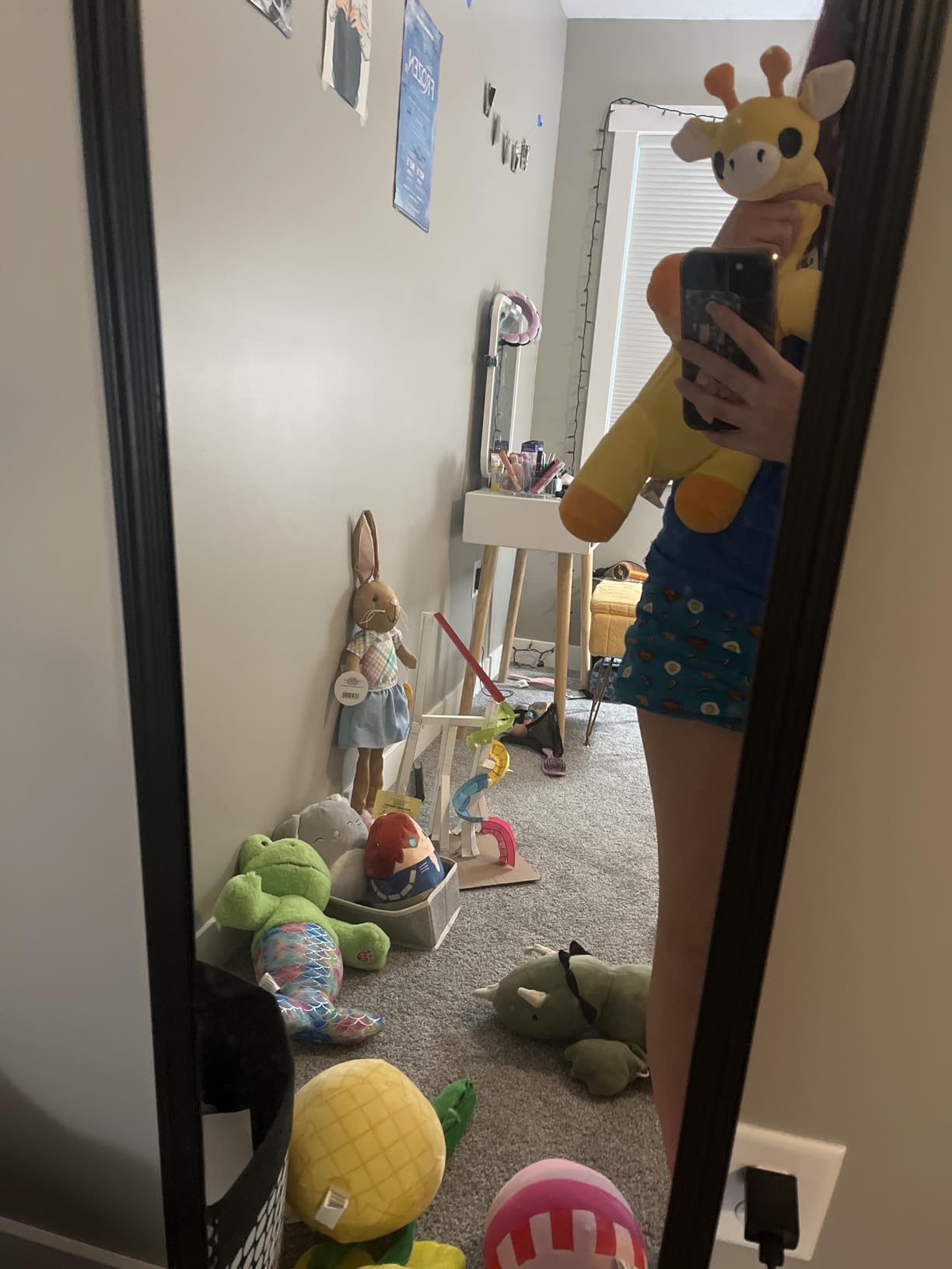 Customer photo of a Hug-A-Lumps squishy plush being cuddled